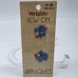 Wrights Sew-On Appliques Blue Bird Design 3/4"